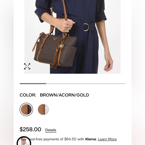 Michael Kors Logo Sullivan Convertible Top Zip Tote - Picture 5 of 5